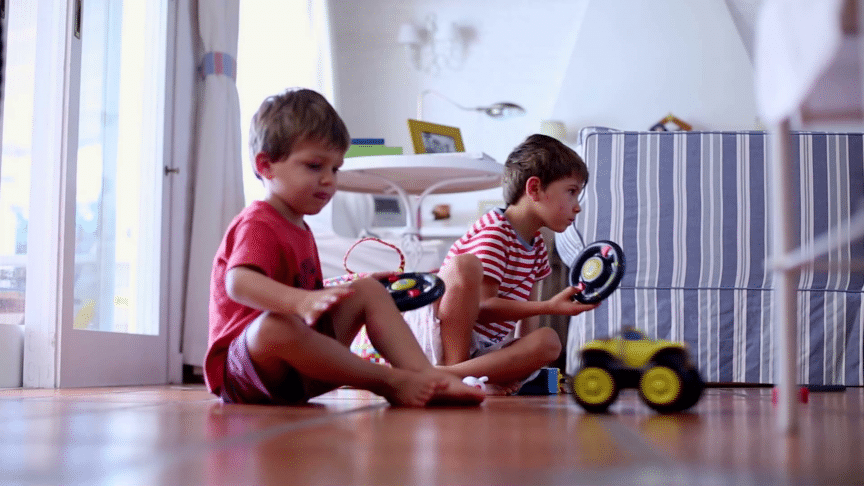 kids playing with remote control